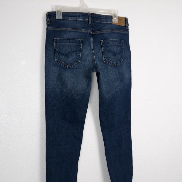 ZARA Women's Core Slim Jeans Size 6 Trafaluc Medium Wash Blue Denim Low Rise - Picture 6 of 14